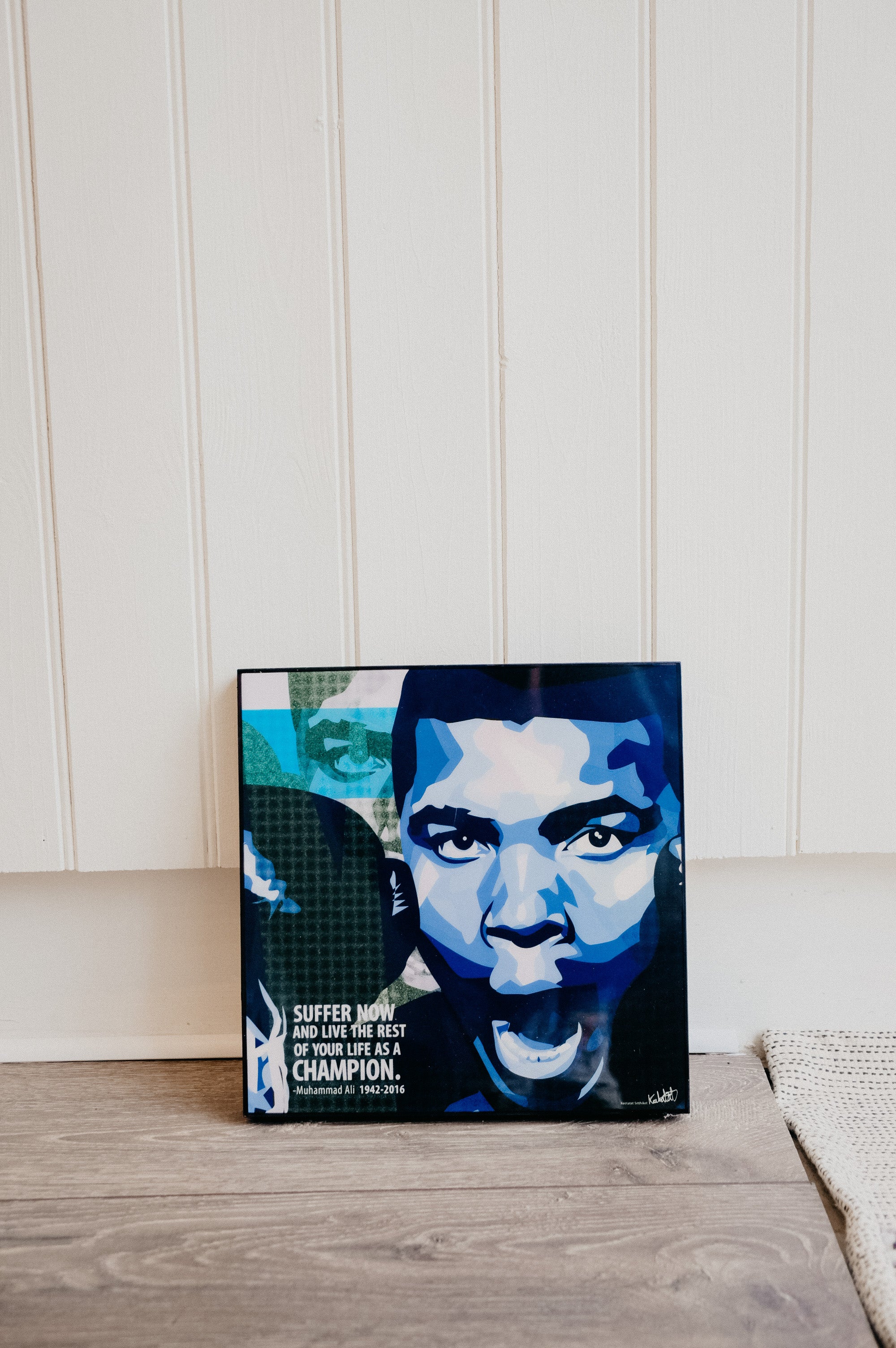 Muhammad Ali Boxer Pop Art Canvas Quote Print - Image 3